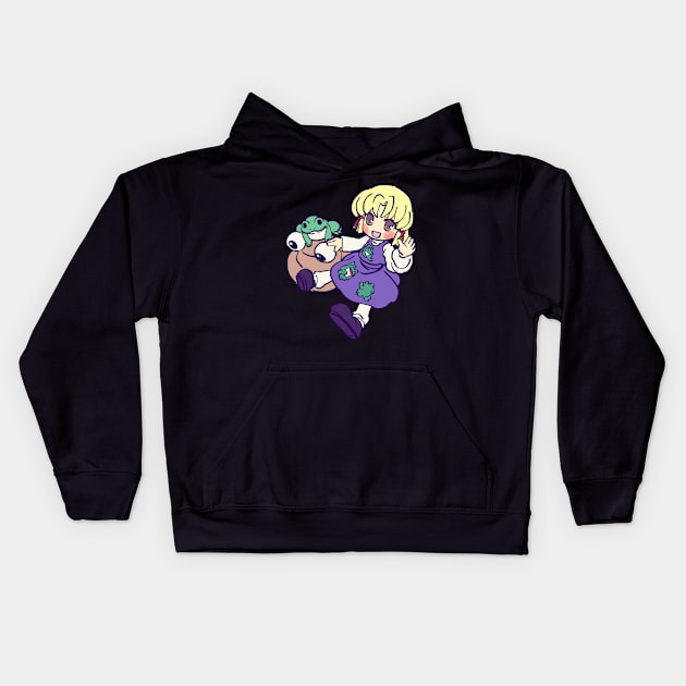 Mudwizard draws the cute suwako moriya figurine / touhou memes Kids Hoodie by mudwizard